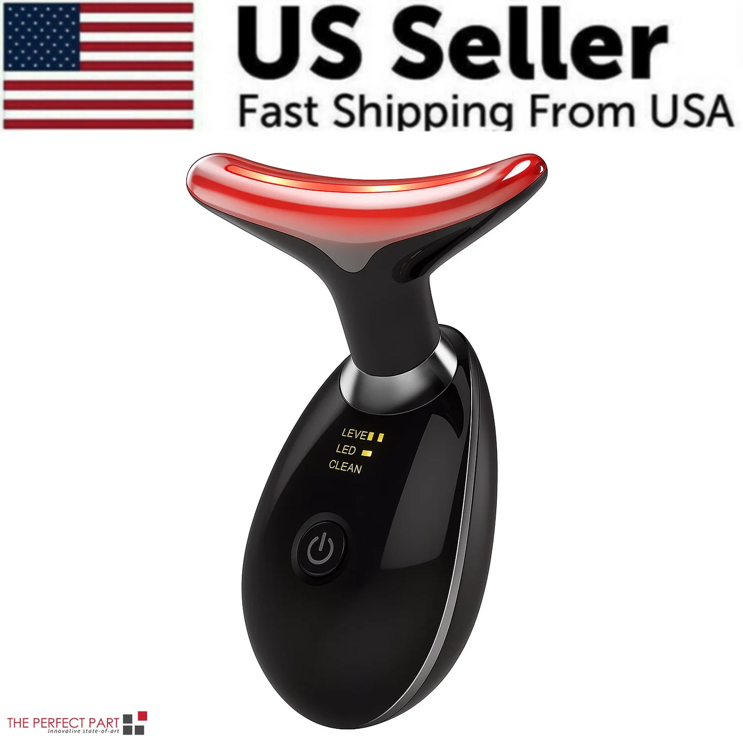 Neck Face Lifting Massager - LED Anti-Wrinkle Device for Double Chin & Skin Tightening